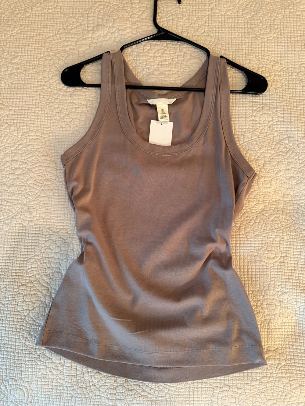 H&M Women's Scoop Neck Tank Top in Taupe